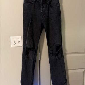 AGOLDE Distressed Black Jeans